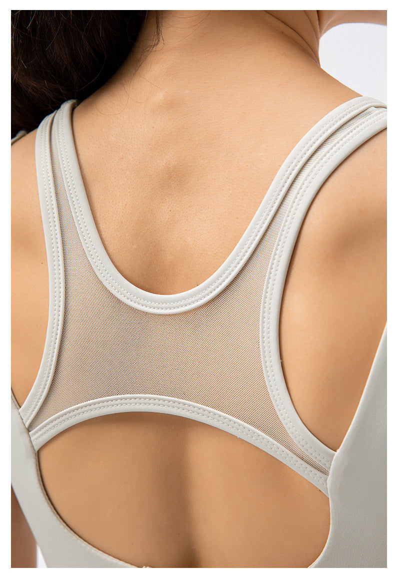 Soutien-gorge de sport Naked Women Sense Yoga Vest Buckle Mesh Stitching Shock Absorbing Sports Wear Body Naked Women Sense Yoga Vest Buckle Mesh Stitching Sports Support