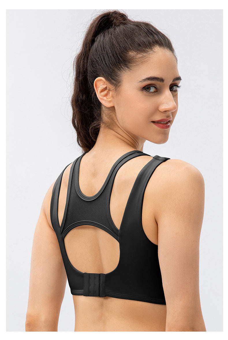 Soutien-gorge de sport Naked Women Sense Yoga Vest Buckle Mesh Stitching Shock Absorbing Sports Wear Body Naked Women Sense Yoga Vest Buckle Mesh Stitching Sports Support