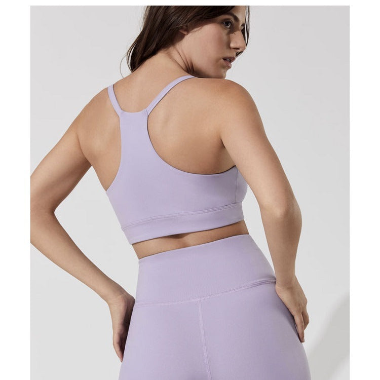 Trt18644 Women's Lace up Sports Bra Underwear Women Running Fitness Breathable Sports Workout Clothes Women