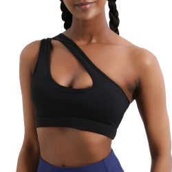 Sports Bra Internet Women Shoulder Asymmetric Yoga Vest Workout Underwear Running Sports Bra Underwear