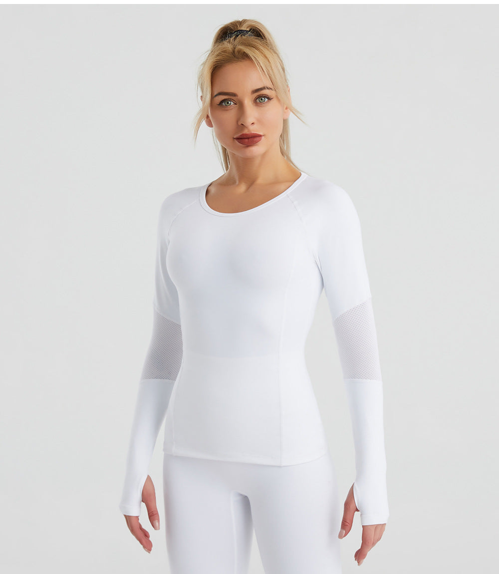 Autumn Winter Fitness Sportswear Quick Drying Nude Feel Women Tight Long Sleeved T shirt Pro Running Training Yoga Jacket