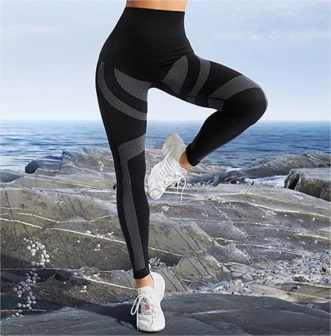 Classic Simple Black Yoga Clothes High Elastic Nylon Quick Drying Seamless Sportswear Women Fitness Pants