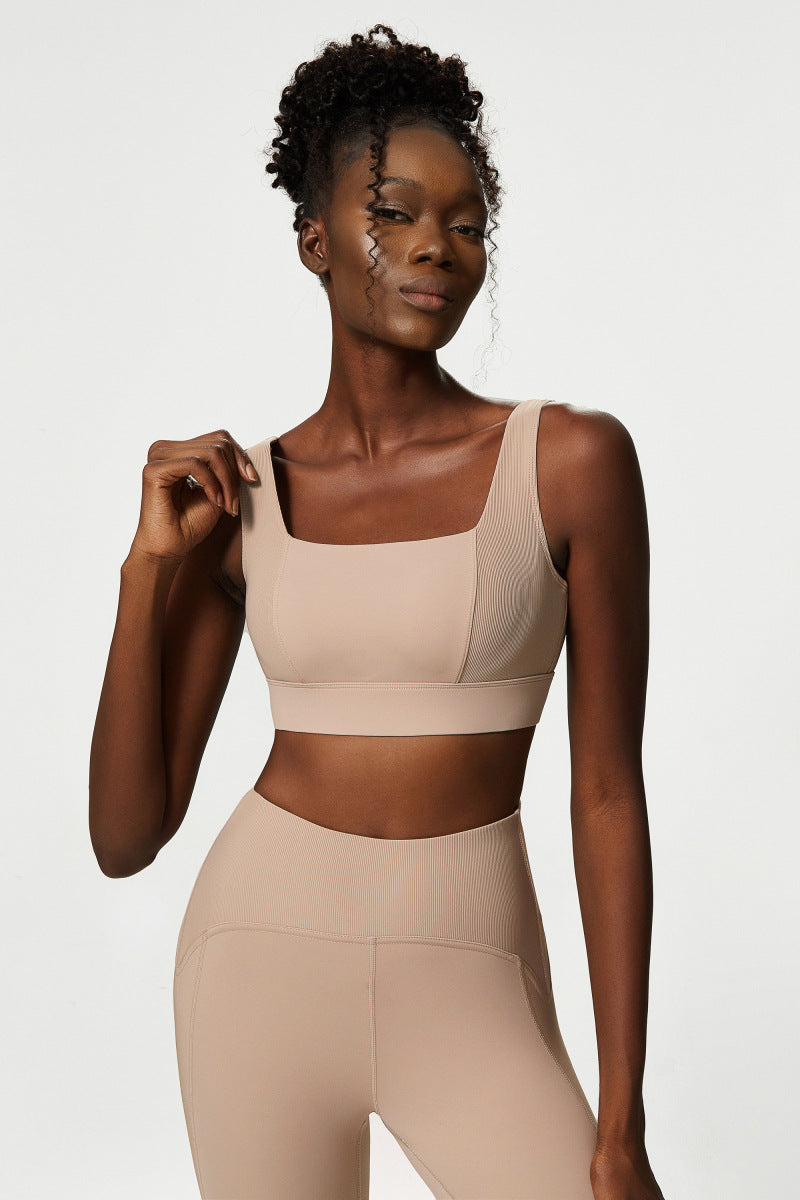 Mold Cup Sports Bra Plus Size Sports Bra Women Adjustable Buckle Yoga Bra Set