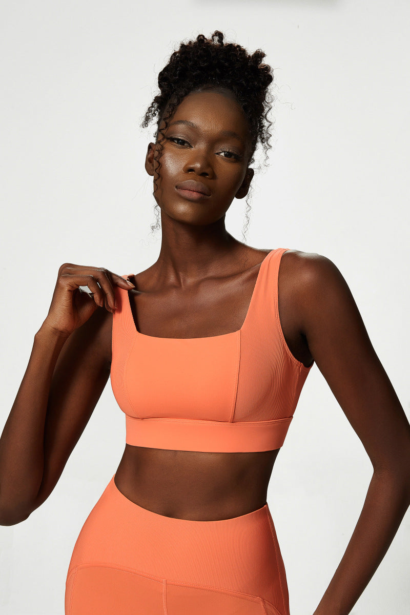 Mold Cup Sports Bra Plus Size Sports Bra Women Adjustable Buckle Yoga Bra Set