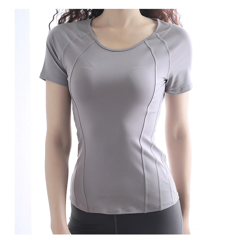 Yoga Clothing Top Women Sports Top Sports Tights Short Sleeve Summer Workout Exercise T shirt