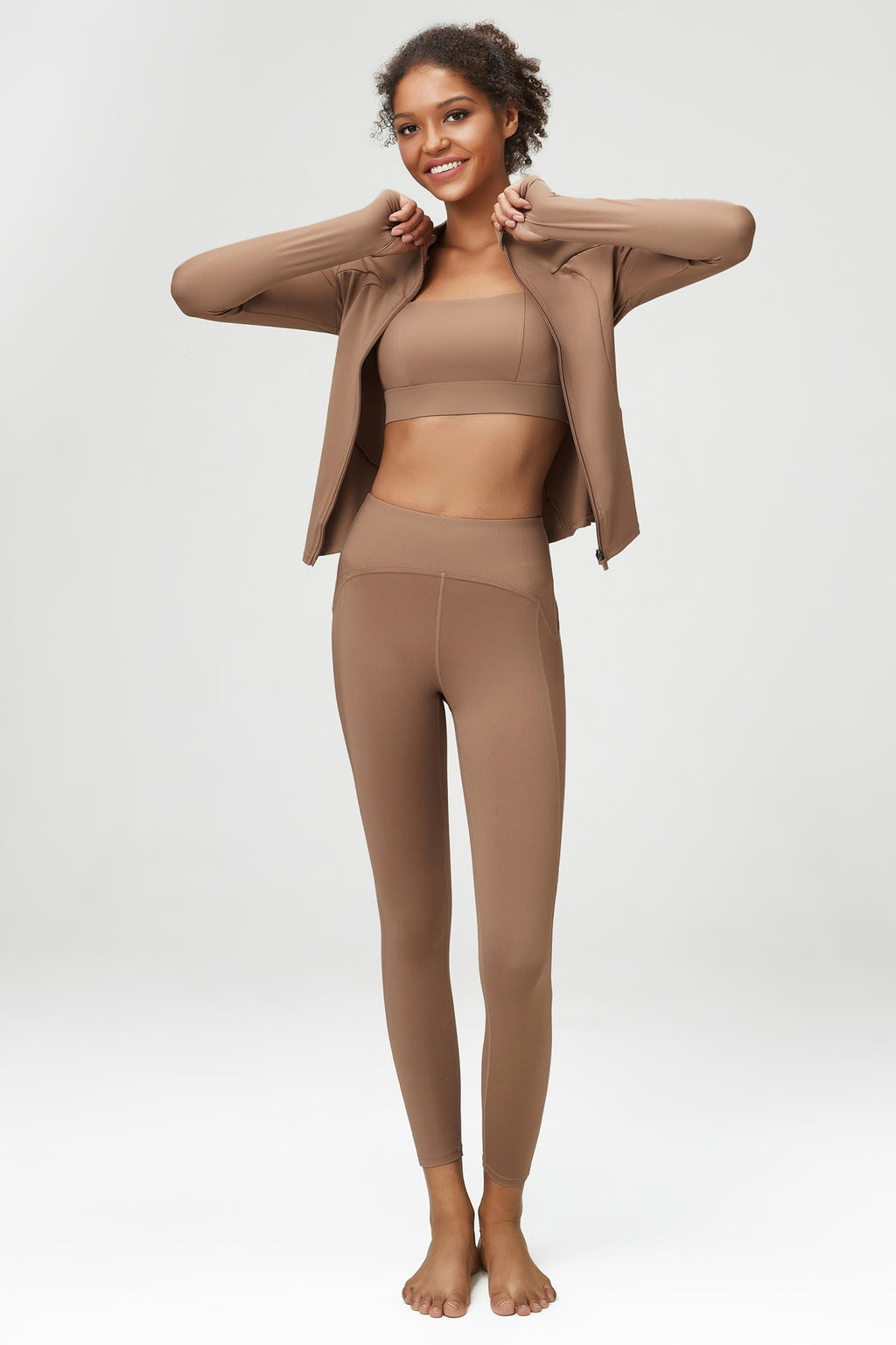 Yoga Suit Women Nude Yoga Suit Three Piece Sports Fitness