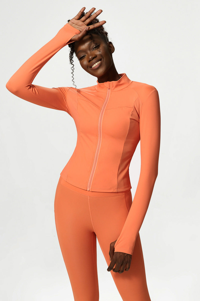 Nude Feel Zipper Yoga Clothes Jacket Autumn Winter Fitness Clothes Jacket Sports Top Women