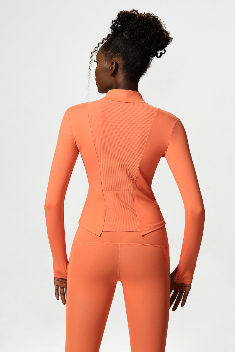 Nude Feel Zipper Yoga Clothes Jacket Autumn Winter Fitness Clothes Jacket Sports Top Women