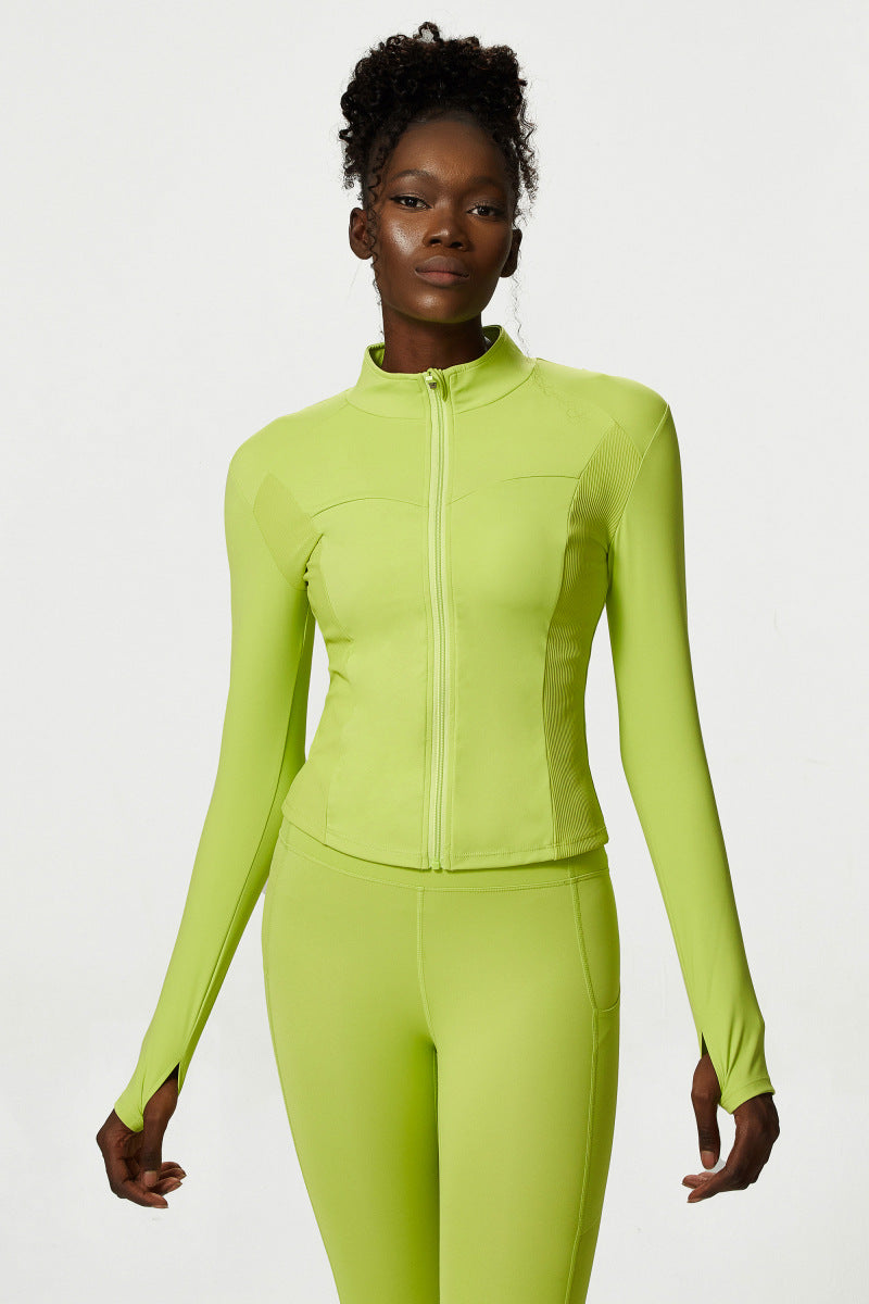 Nude Feel Zipper Yoga Clothes Jacket Autumn Winter Fitness Clothes Jacket Sports Top Women