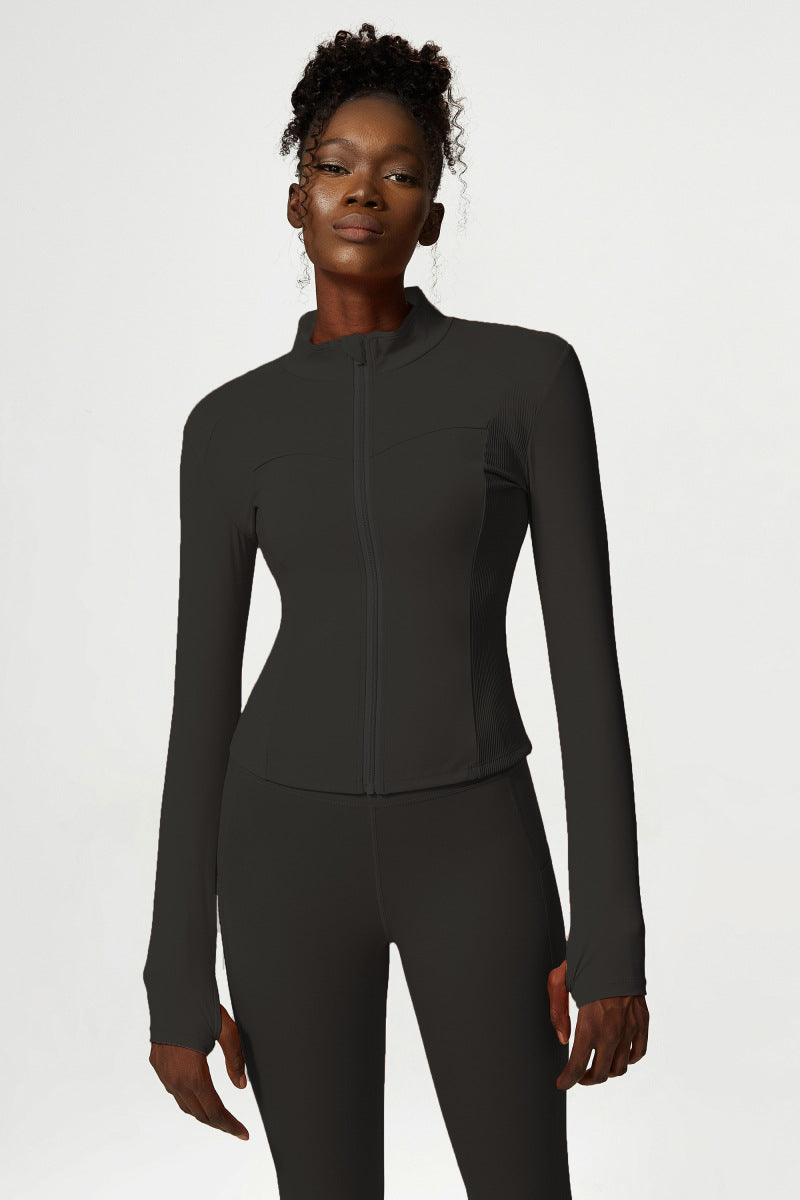 Nude Feel Zipper Yoga Clothes Jacket Autumn Winter Fitness Clothes Jacket Sports Top Women