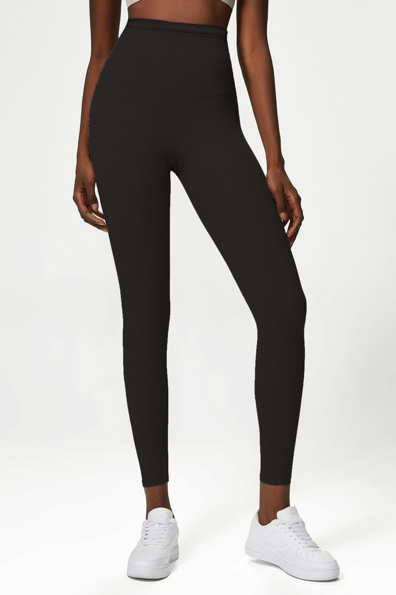 Nude Feel High Waist Yoga Pants Women Sports Tights Stretch Workout Ankle Length Pants