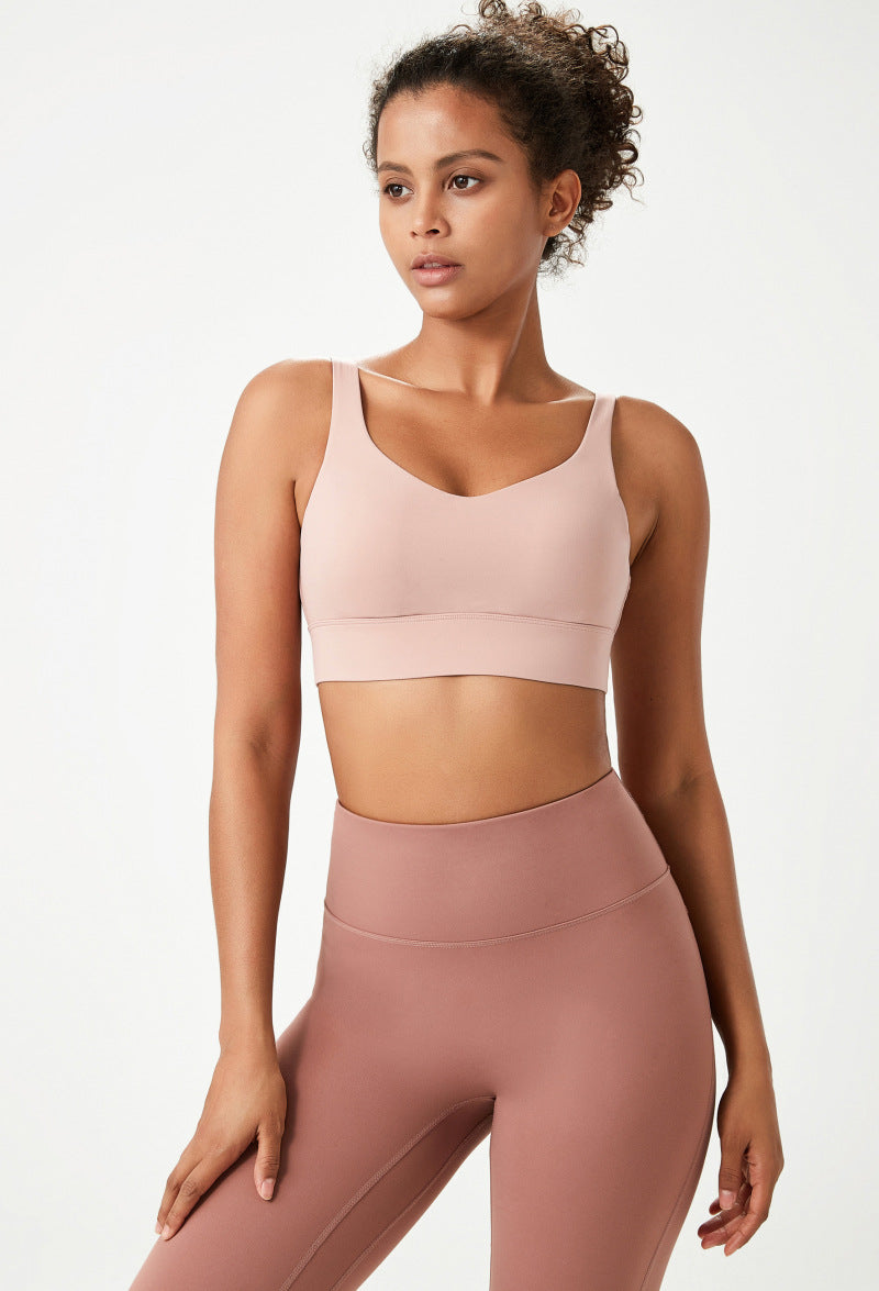 Sujetador deportivo para mujer con hebilla, sujetador de yoga con copa fija, sujetador deportivo, chaleco de fitness
