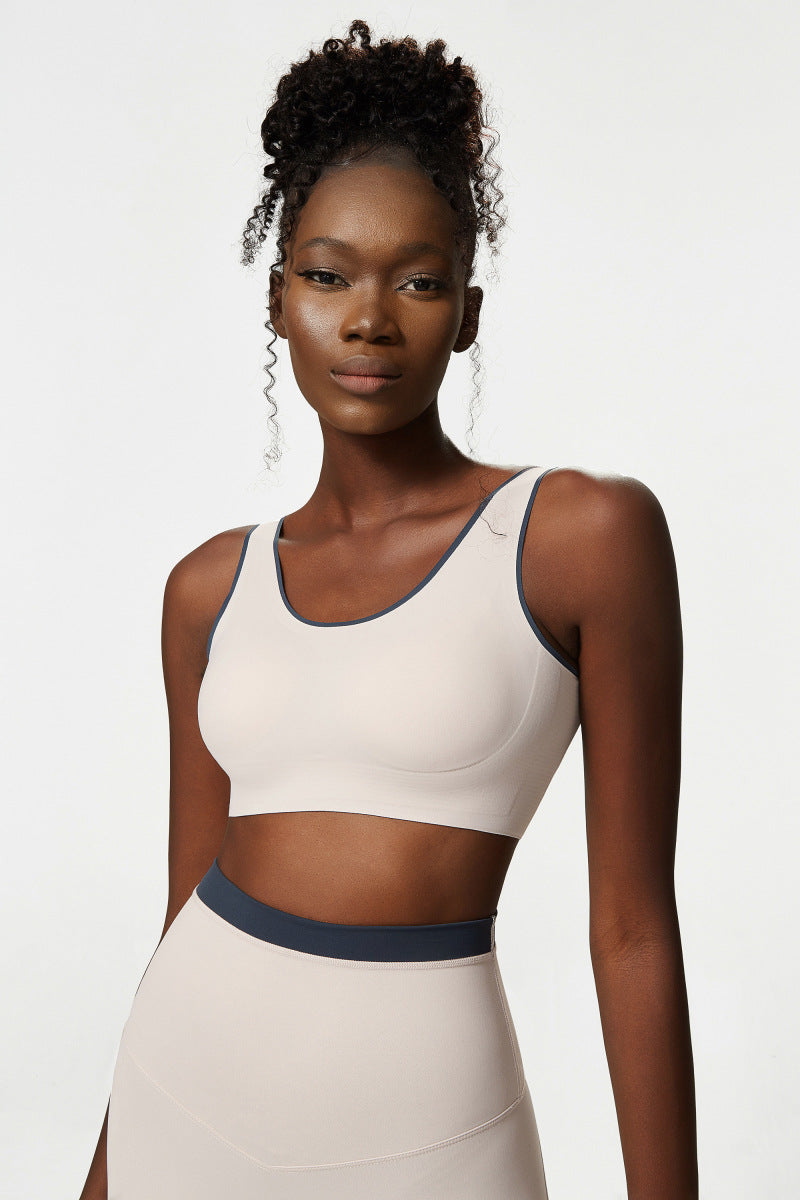 Sujetador deportivo para mujer con hebilla y yoga. Sujetador deportivo sin costuras.