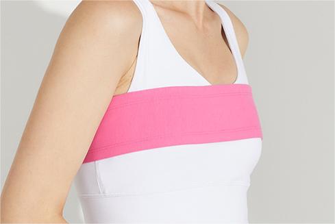 Ceinture pectorale de sport pour femme, idéale pour la course à pied, le fitness et la protection de la poitrine. Corset extensible pour le yoga et toutes les saisons.