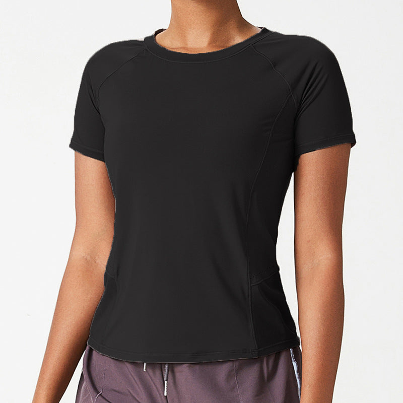 Yoga Clothing Top Nude Feel Sports Top Women Beauty Back Loose Fitness Top Running T shirt