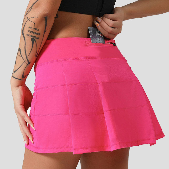 Pleated Tennis Skirt Women Sports Skirt Women Anti Exposure Dance Yoga Culottes Fitness Skirt