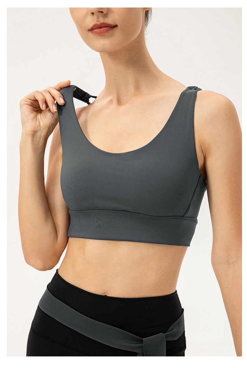 Soutien-gorge de yoga une pièce pour femme, antichoc, push-up, respirant, effet seconde peau, sous-vêtement de sport pour la course et l'entraînement.