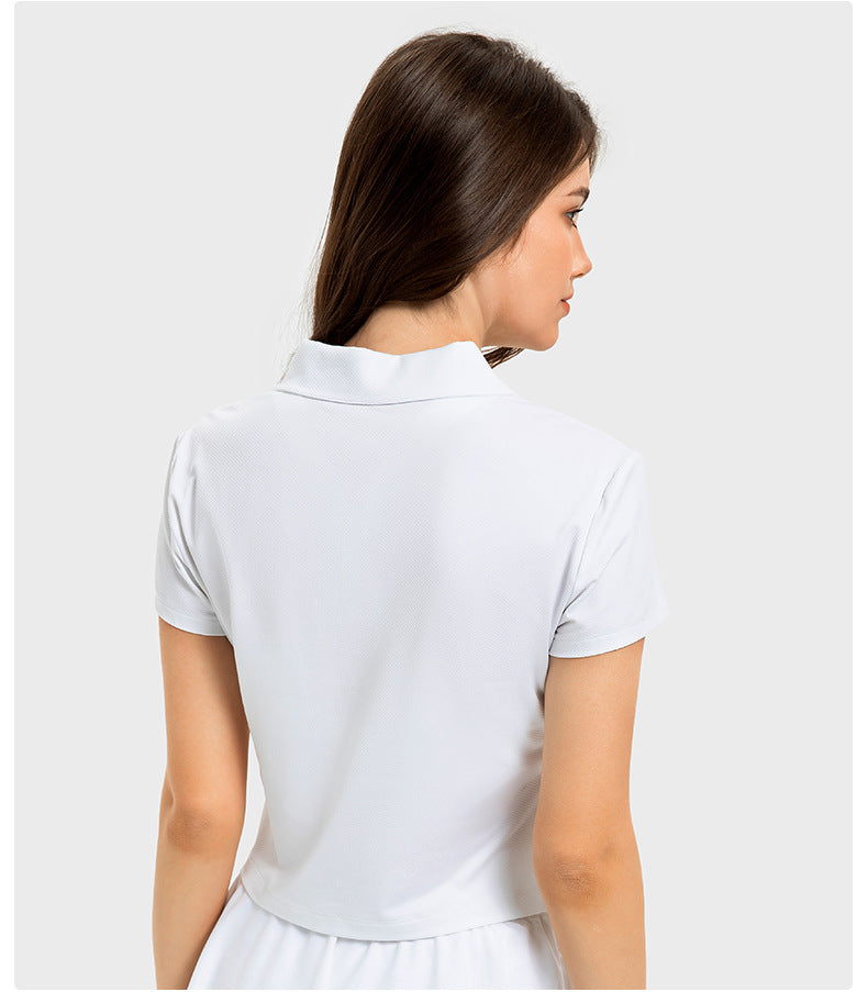 Luxtre Water Cooled Cooling Sports Short Sleeve Women Moisture Wicking Lightweight Quick Drying Outdoor Tennis Polo Shirt