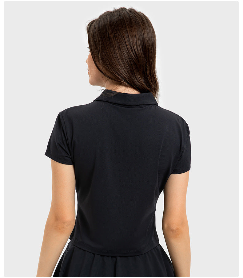 Luxtre Water Cooled Cooling Sports Short Sleeve Women Moisture Wicking Lightweight Quick Drying Outdoor Tennis Polo Shirt