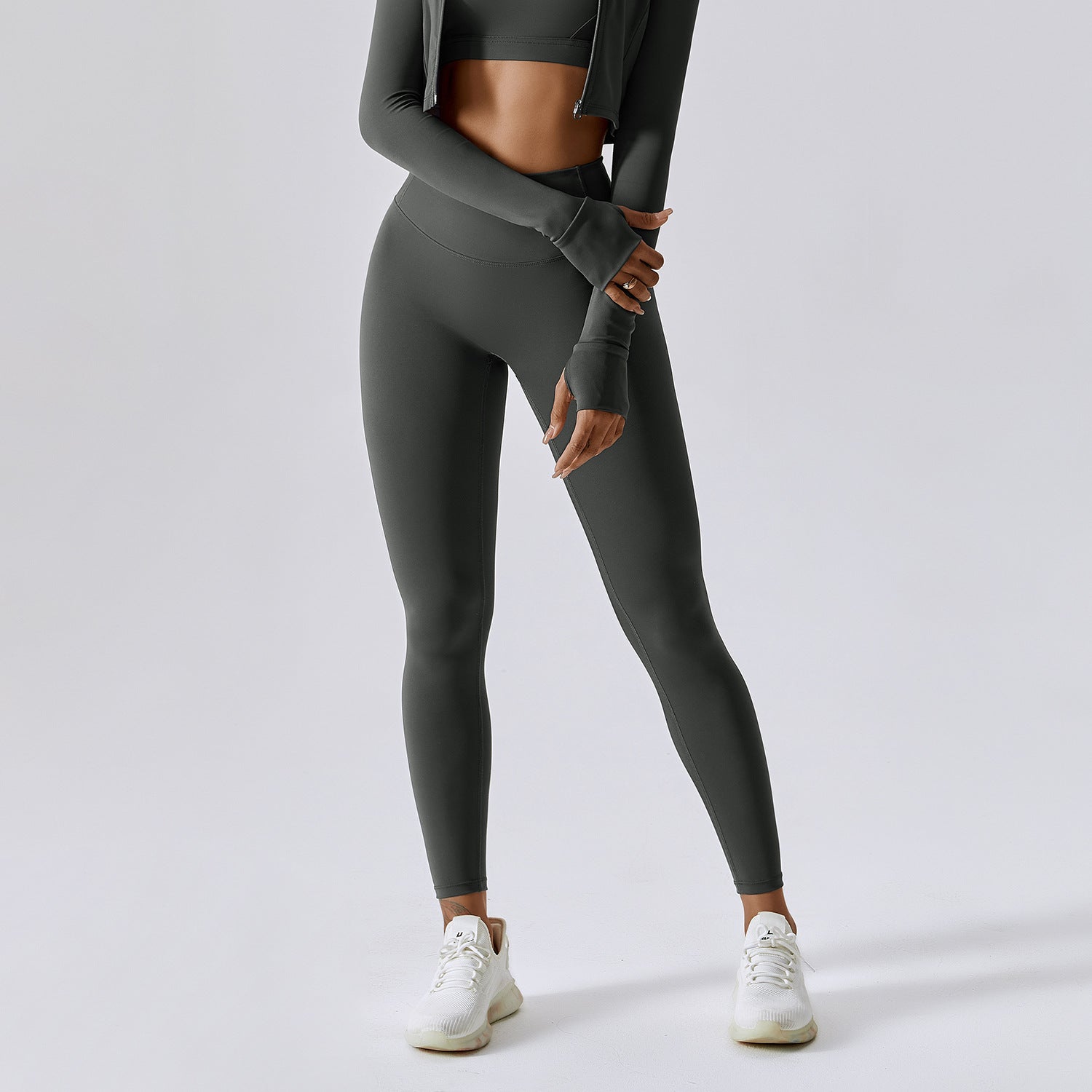 Sollinarry Nude Feel Skinny Yoga Pants Women Outdoor Running Quick Drying Fitness Pants High Waist Hip Lift Sports Pants