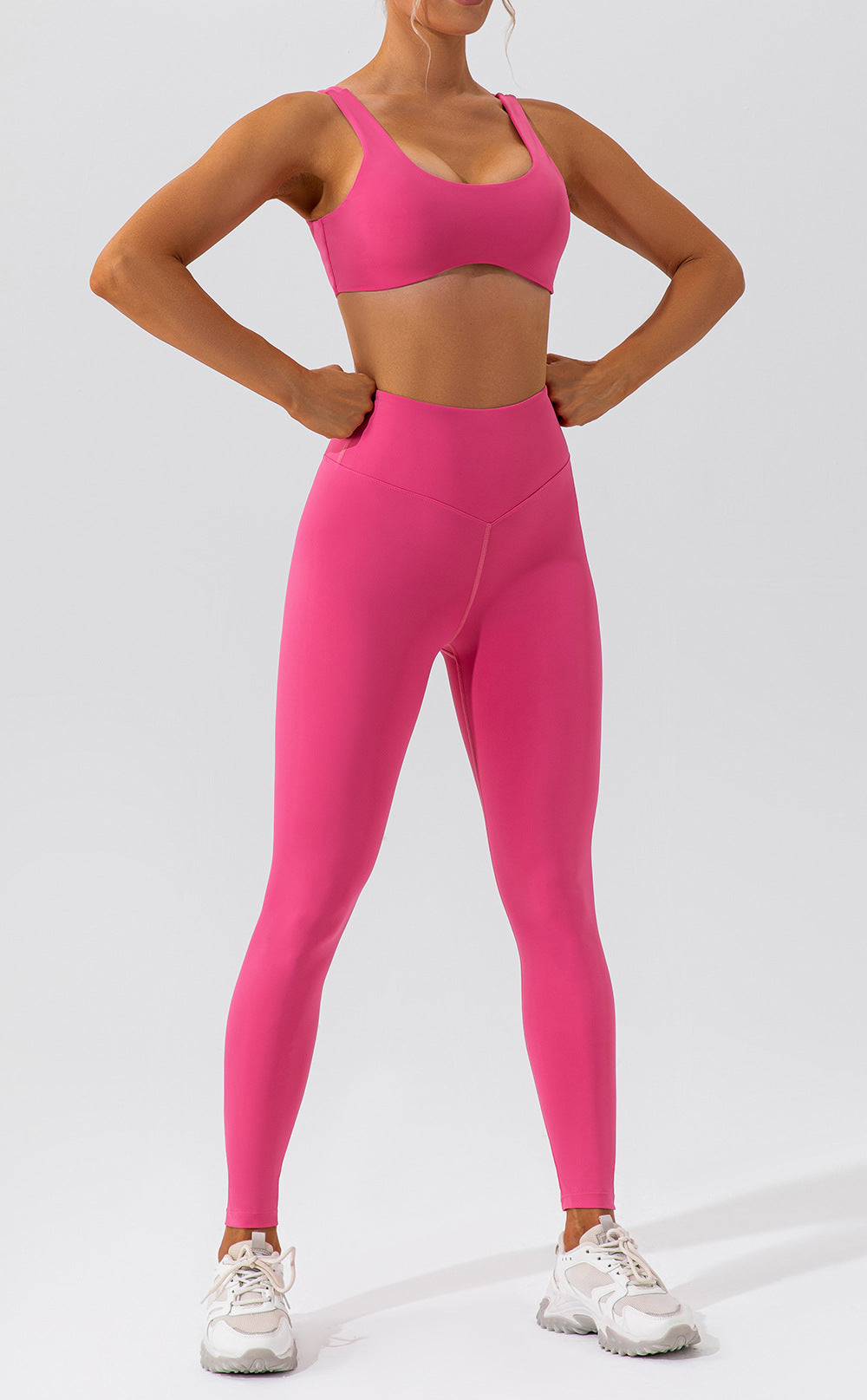 Nude Feel Hip Lifting Yoga Suit Women Quick Drying Running Sports Back Shaping Fitness Suit