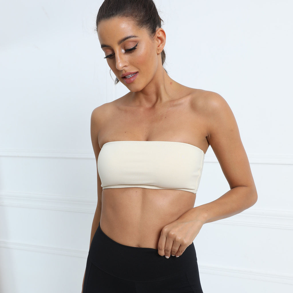 Soutien-gorge de yoga d'automne sans bretelles, top tube, vêtements de yoga, soutien-gorge de beauté pour le dos, soutien-gorge d'entraînement pour le sport