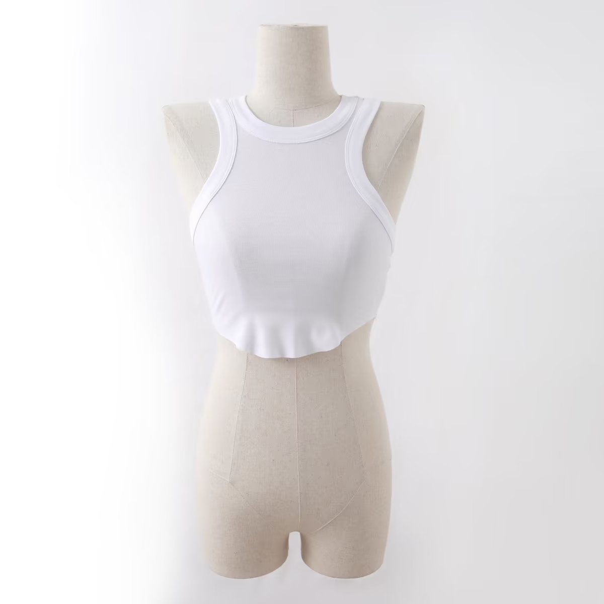 Sports Vest Women Fitness Yoga Dance Running Chest Pad Sunken Stripe I Shaped Quick Drying Top