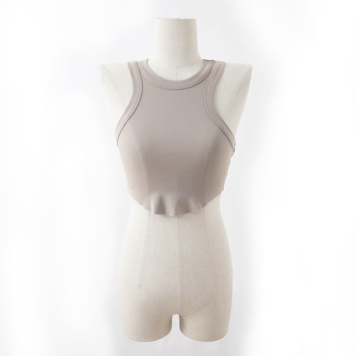 Sports Vest Women Fitness Yoga Dance Running Chest Pad Sunken Stripe I Shaped Quick Drying Top