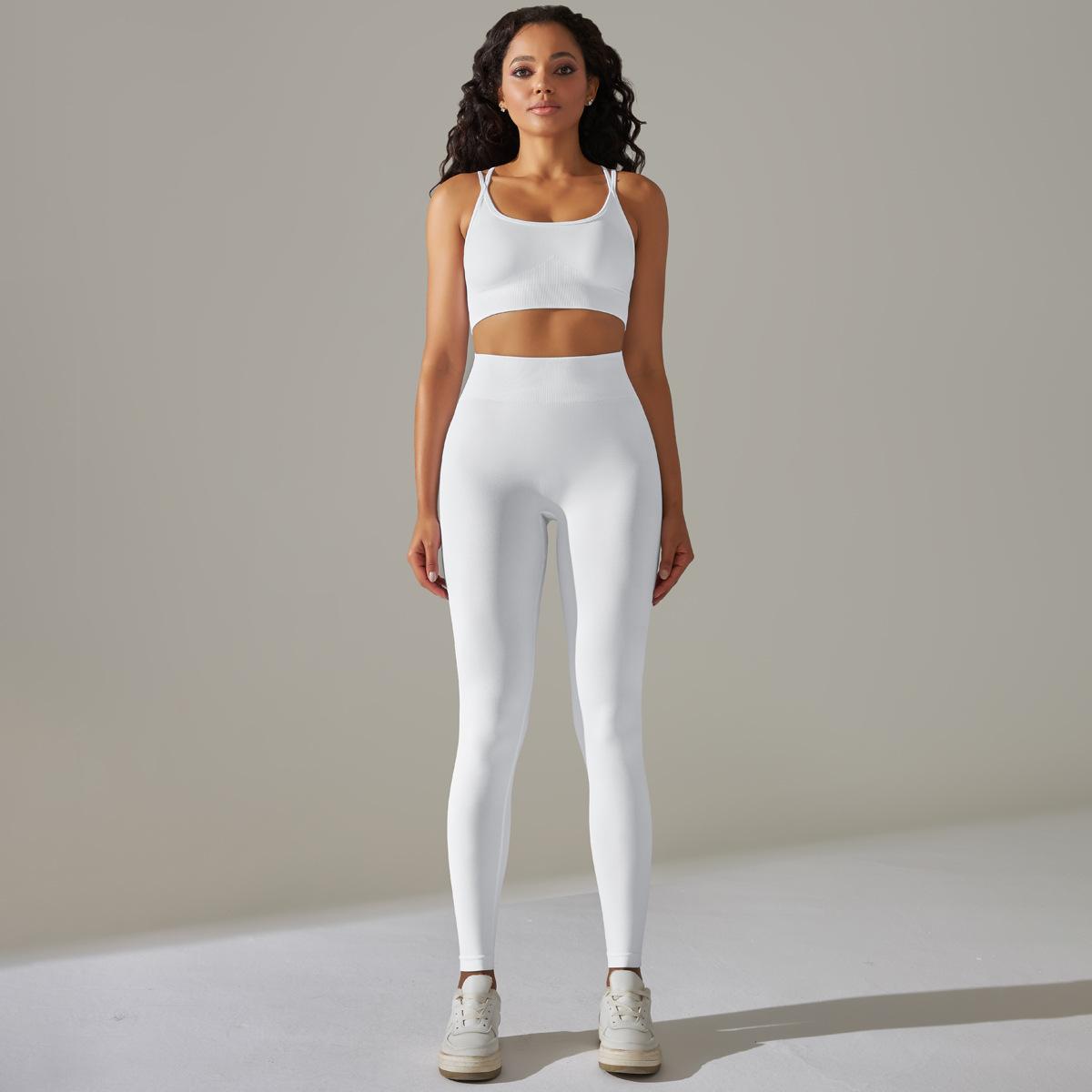 Beauty Back Exercise Bra Abdominal Shaping High Waist Hip Lifting Tights Yoga Clothes Healthy Leggings Suit