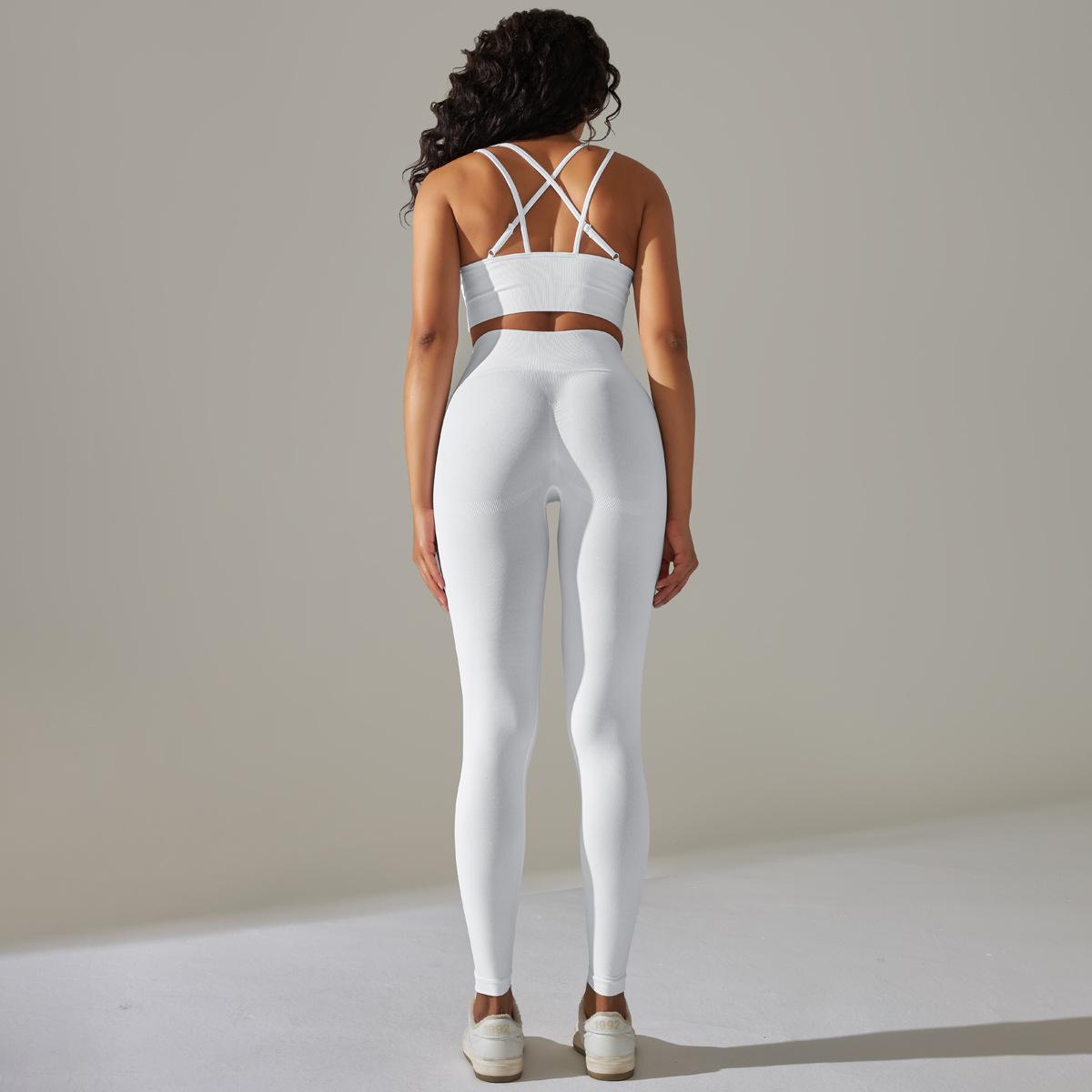 Beauty Back Exercise Bra Abdominal Shaping High Waist Hip Lifting Tights Yoga Clothes Healthy Leggings Suit