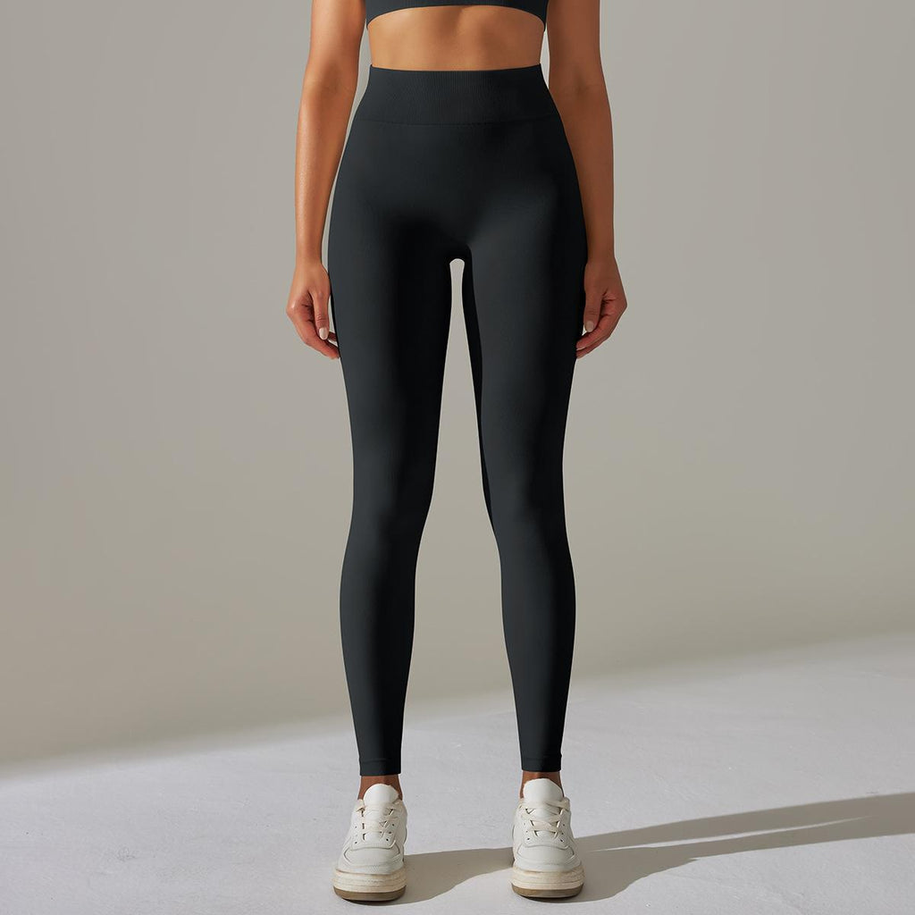 Pantalones de yoga de punto sin costuras que contraen el abdomen y levantan la cadera, absorben la humedad, pantalones de entrenamiento, leggings sexys para adelgazar la cadera para mujer