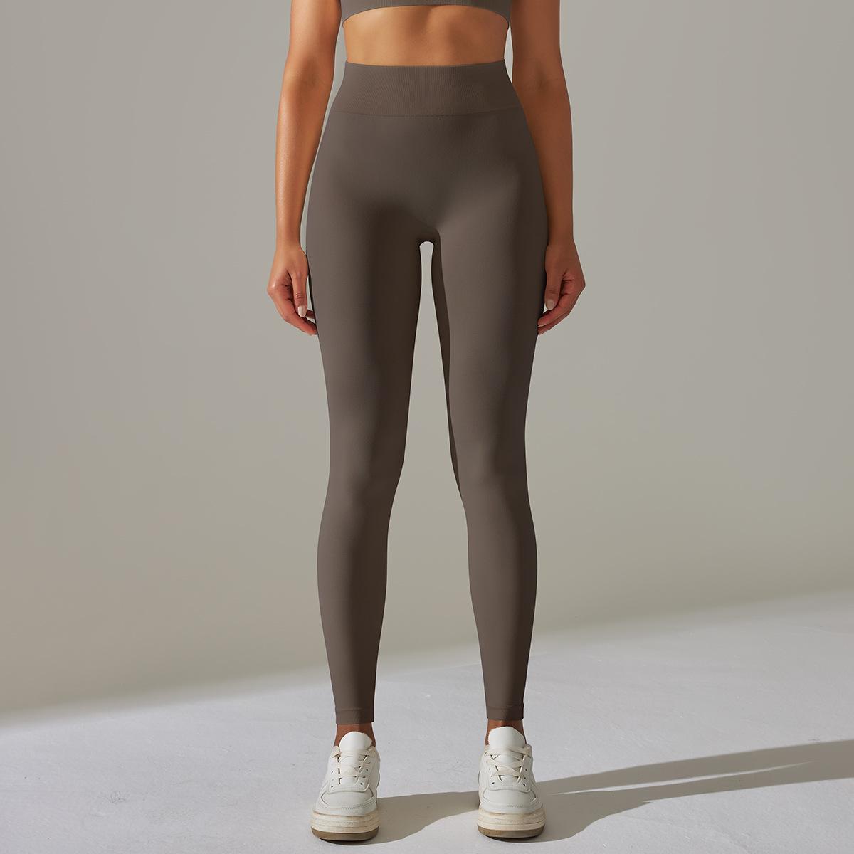 Pantalones de yoga de punto sin costuras que contraen el abdomen y levantan la cadera, absorben la humedad, pantalones de entrenamiento, leggings sexys para adelgazar la cadera para mujer