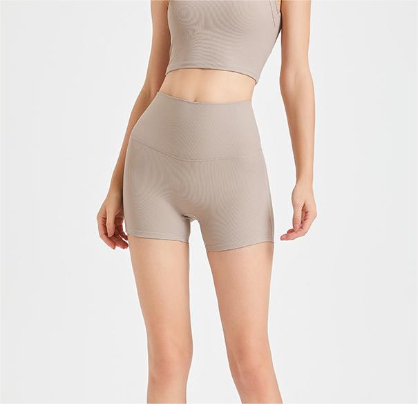 Short de yoga taille haute dos croisé, effet ventre plat et hanches galbées, short de sport sans coutures pour femme, pantalon de fitness à séchage rapide