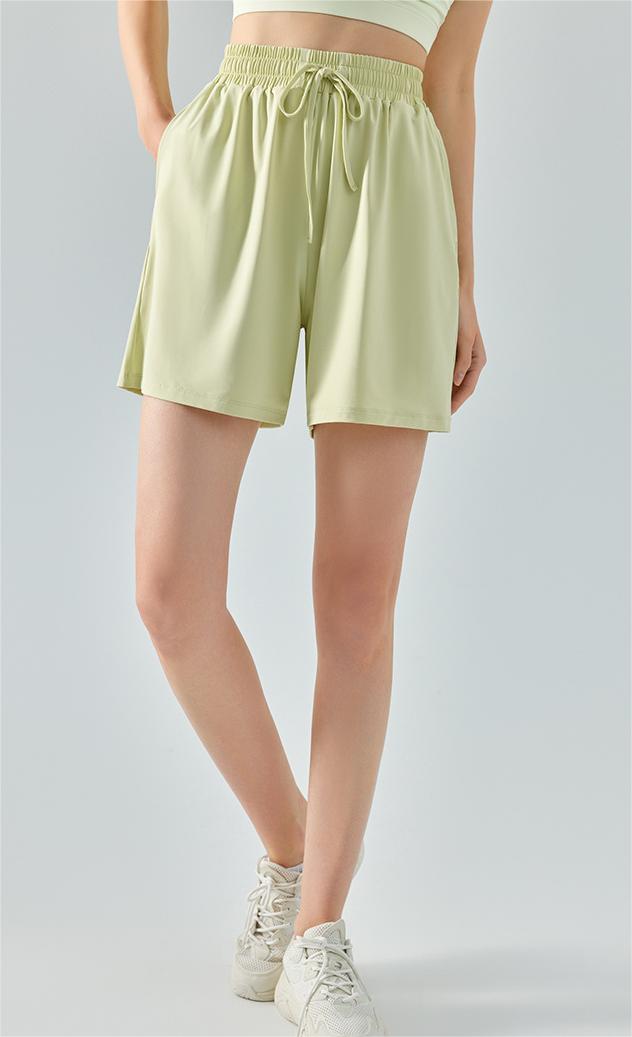 Cool Sunscreen Yoga Shorts Elastic Waist Slimming Loose Outdoor Running Breathable Workout Shorts