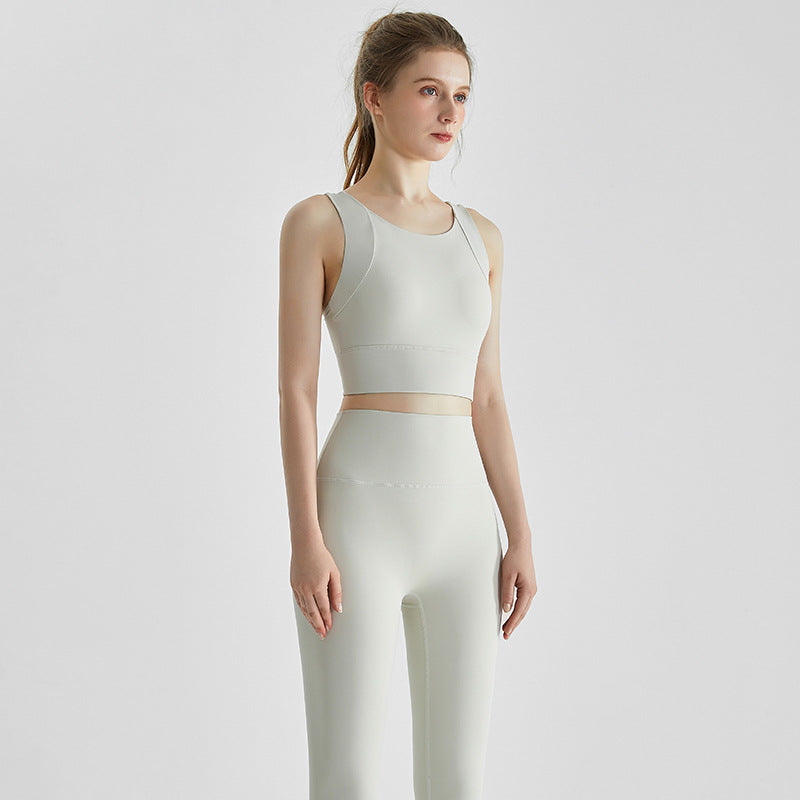 High-Strength Sports Underwear Vest High Waist Hip Lift Running Trousers Fitness Yoga Wear Suit