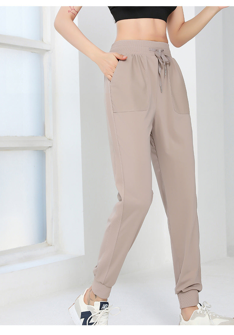 Loose Yoga Sports Pants Women Ankle-Tied Breathable Quick Drying Draping Running Fitness Casual Trousers Sweatpants Women