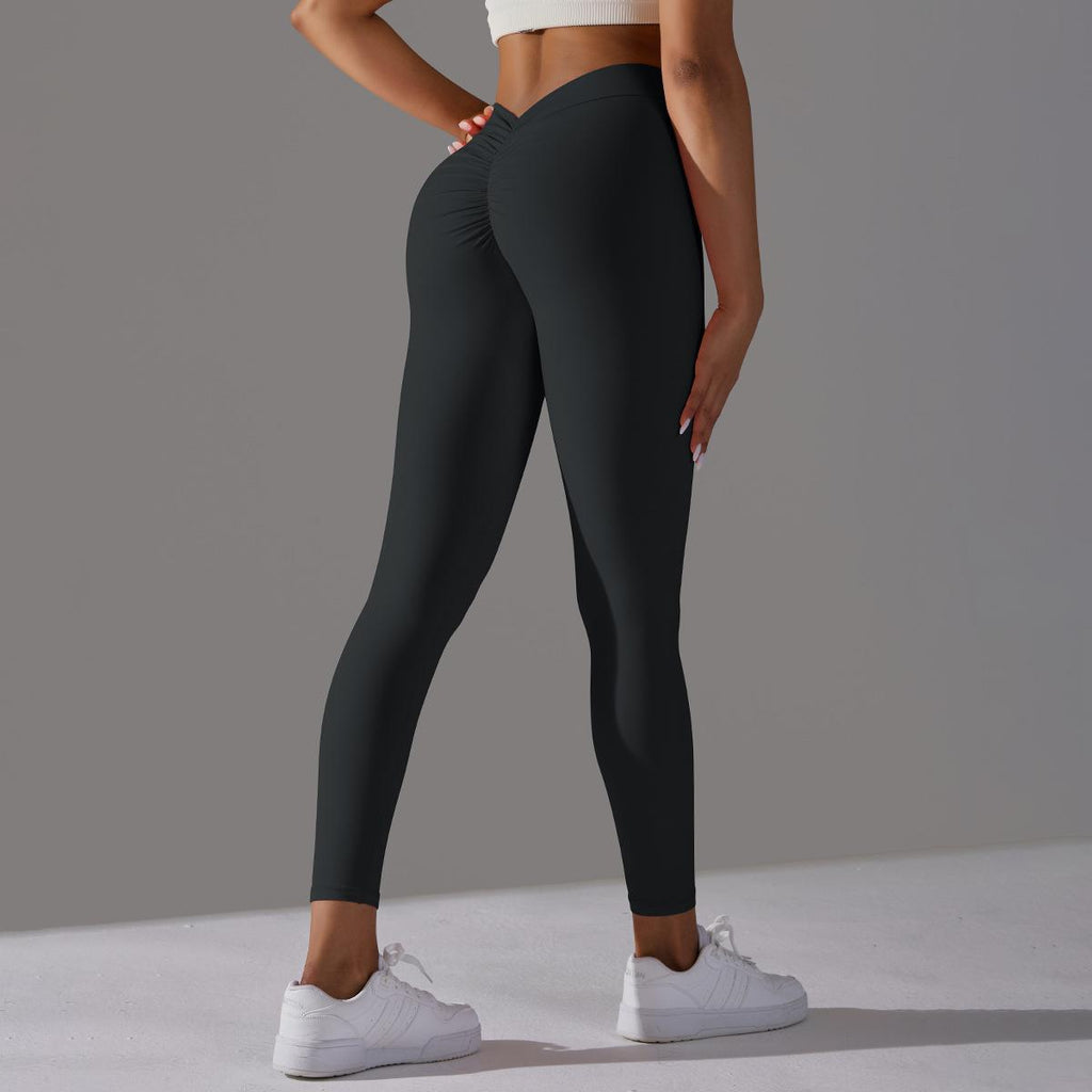 Feel Skin Hip Raise Yoga Pants No Embarrassment Line Leggings High Waist Stretch Fitness Sports Ninth Pants Women