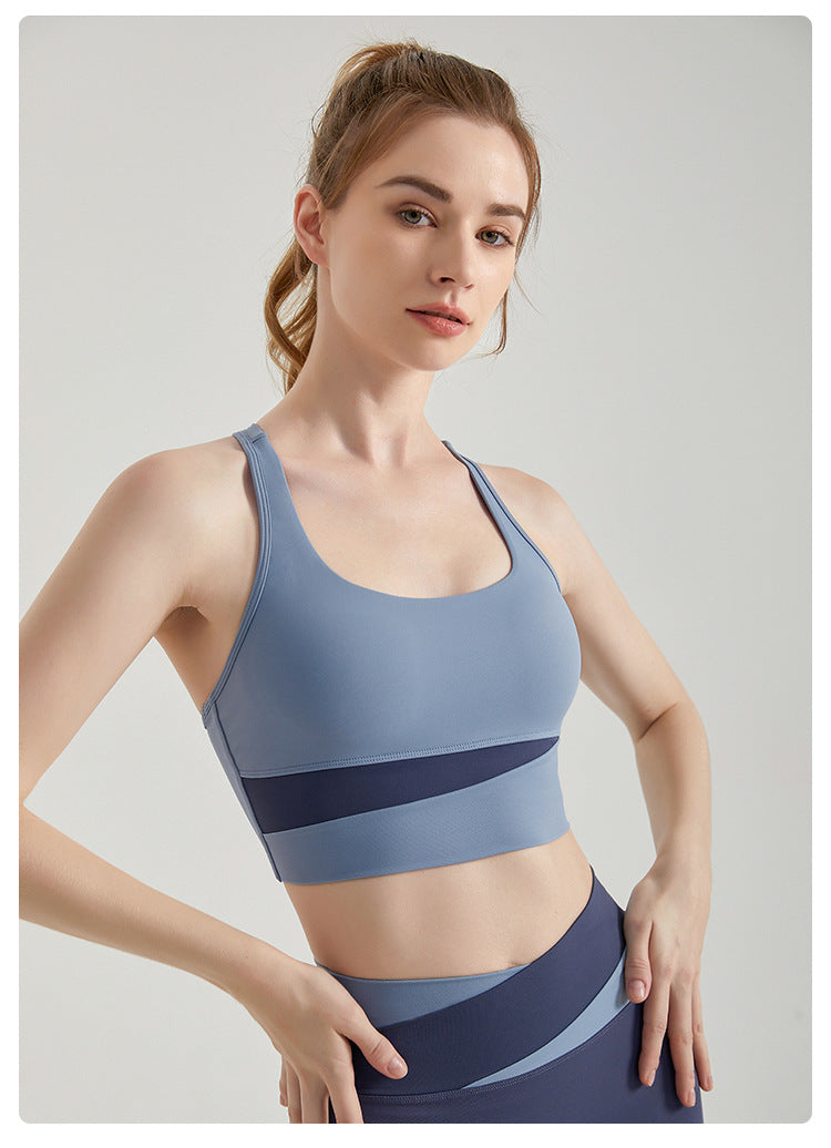 Ropa de yoga para mujer, ropa interior deportiva de verano, chaleco de alta resistencia, sujetador push-up a prueba de golpes, ropa deportiva para correr