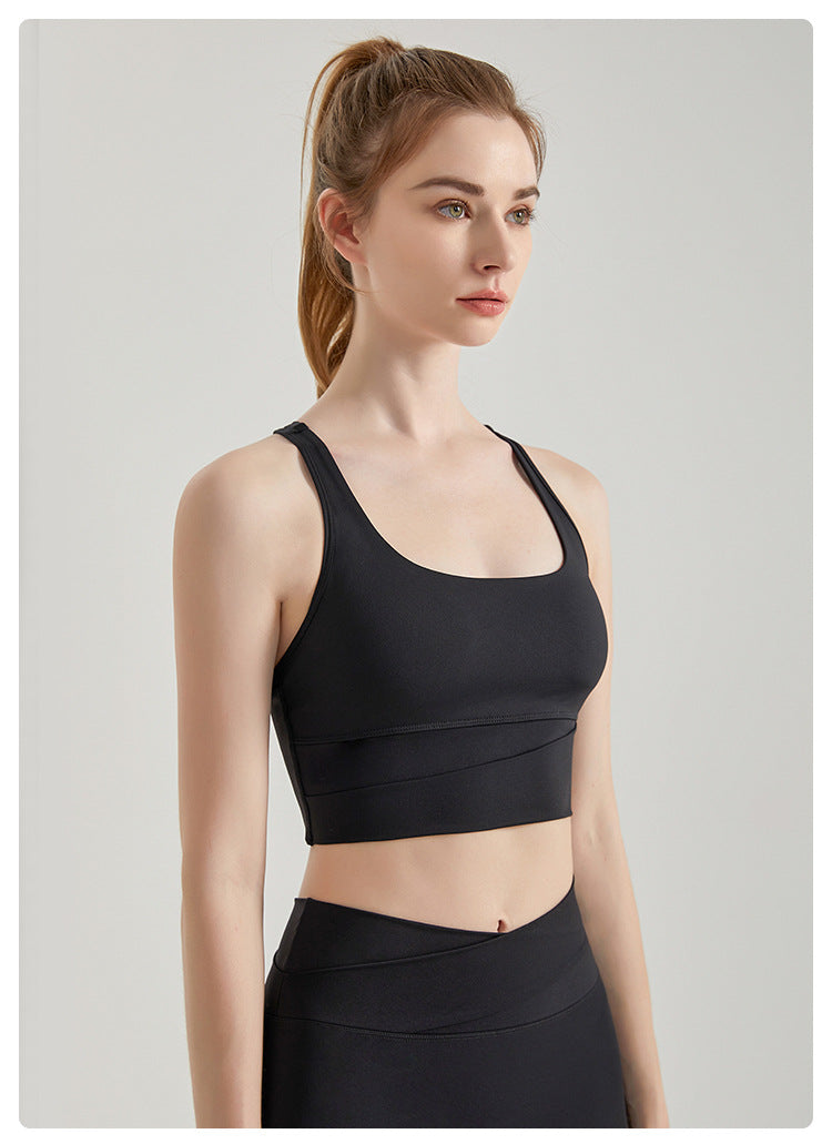 Ropa de yoga para mujer, ropa interior deportiva de verano, chaleco de alta resistencia, sujetador push-up a prueba de golpes, ropa deportiva para correr