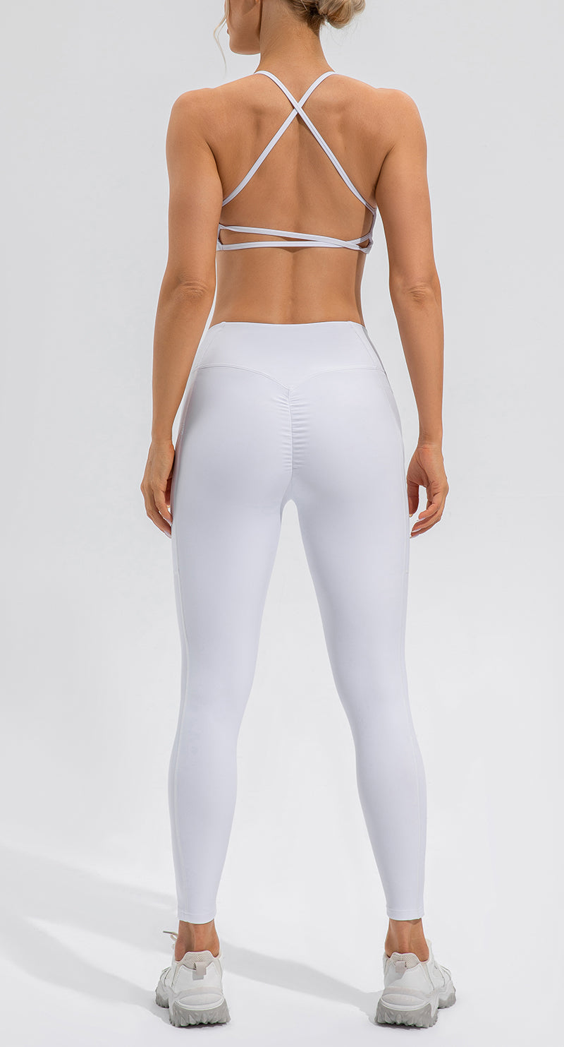 Sujetador de yoga Nude Feel para mujer, ropa interior deportiva a prueba de golpes, push up, espalda de belleza, sujetador de fitness