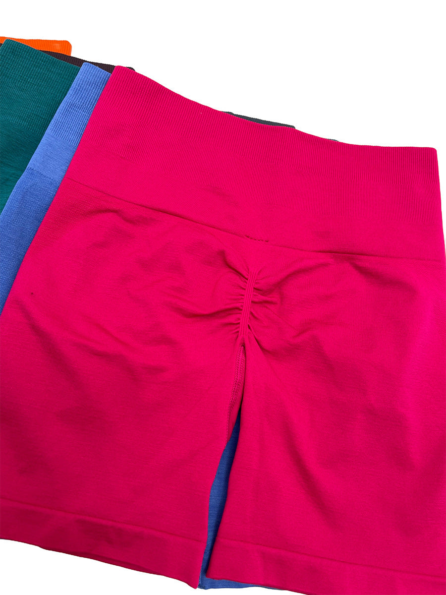 Hip Raise Yoga Pants Women High Waist Running Exercise Shorts Outer Wear Nude Feel Fitness Trousers