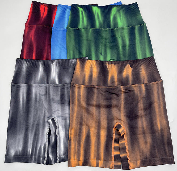 Tie Dye High Waist Slim Yoga Trousers Moisture Wicking Quick Drying Sports Tights Women