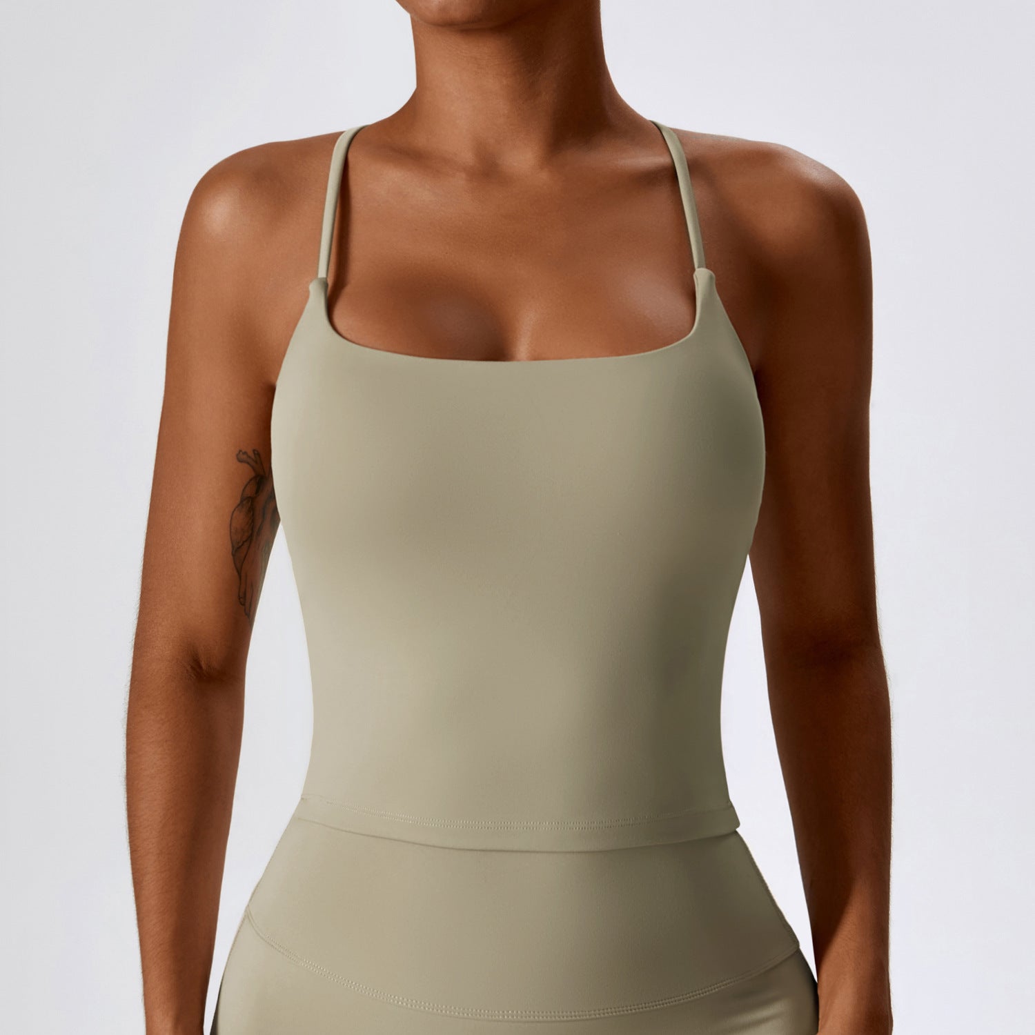 Sollinarry Nude Feel Beauty Back - Chaleco de yoga para mujer, ropa interior, blusa, sujetador deportivo para exteriores, chaleco de entrenamiento para correr para mujer