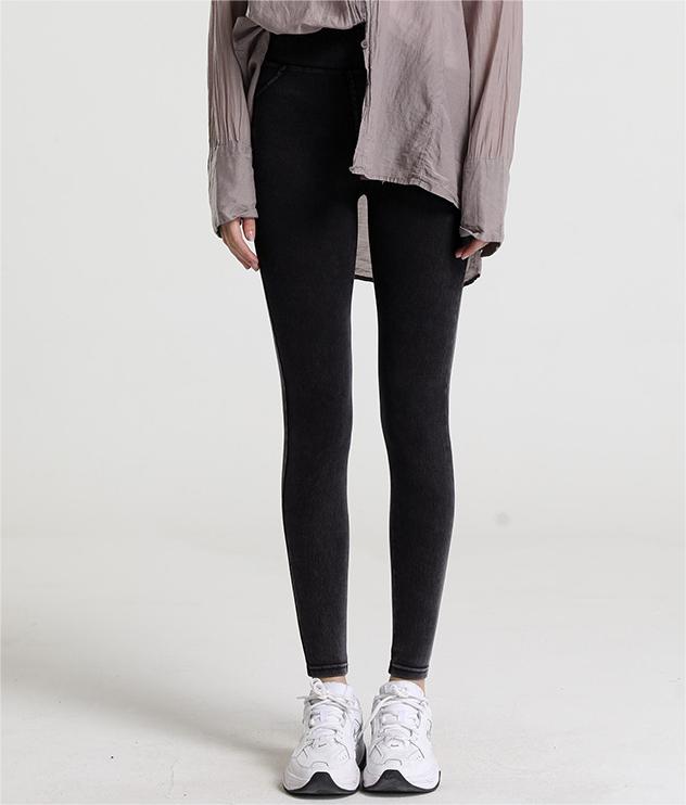 Spring Summer Jeans Women Outer Wear High Waist Belly Contracting Slimming Tight Yoga Pencil Pants Stretch Pocket Weight Loss Pants