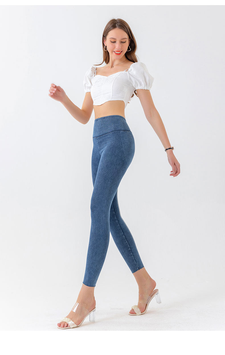 High Waist Barbie Jeans Women Stretchy Slim Fit Hip Raise Skinny Yoga Sports Outerwear Casual Pants