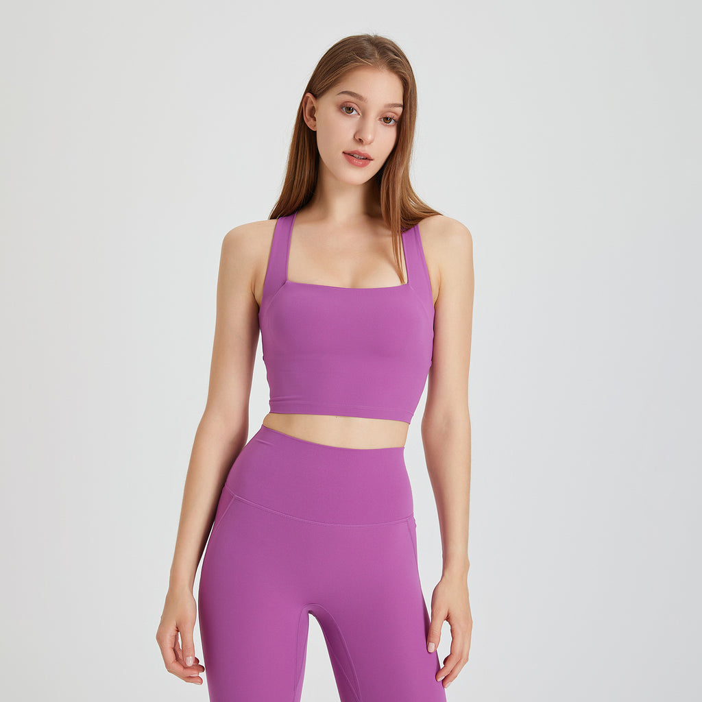 Ropa interior deportiva sin costuras y a prueba de golpes para mujer, sujetador push up para correr, yoga y entrenamiento.