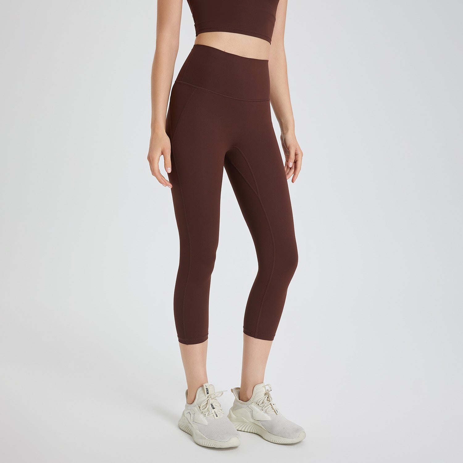 Pantalon de yoga une pièce Wear Free Underwear Zero Sense sans coutures, effet nude, taille haute, effet push-up, pour le fitness et le sport.