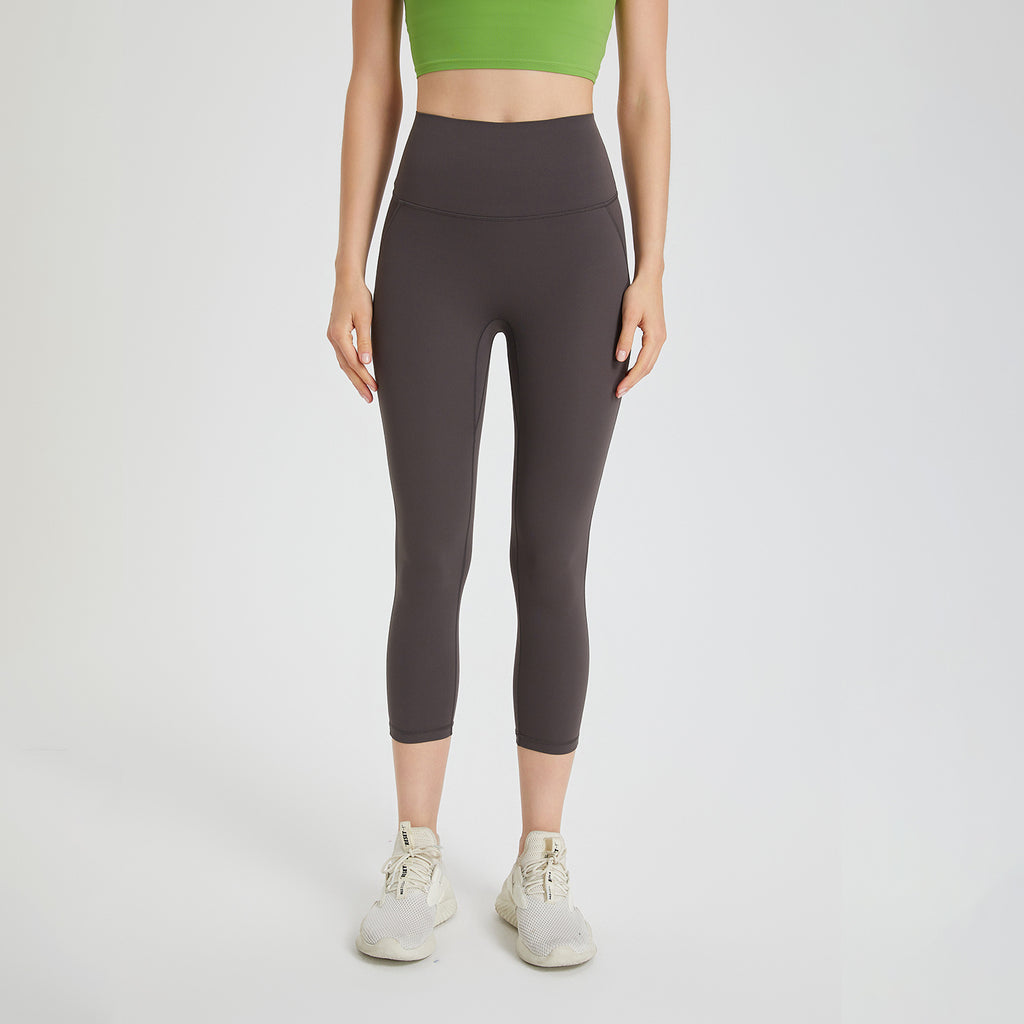 Pantalon de yoga une pièce Wear Free Underwear Zero Sense sans coutures, effet nude, taille haute, effet push-up, pour le fitness et le sport.
