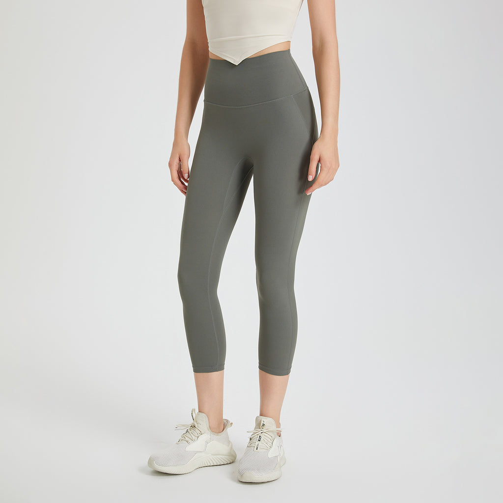 Pantalon de yoga une pièce Wear Free Underwear Zero Sense sans coutures, effet nude, taille haute, effet push-up, pour le fitness et le sport.