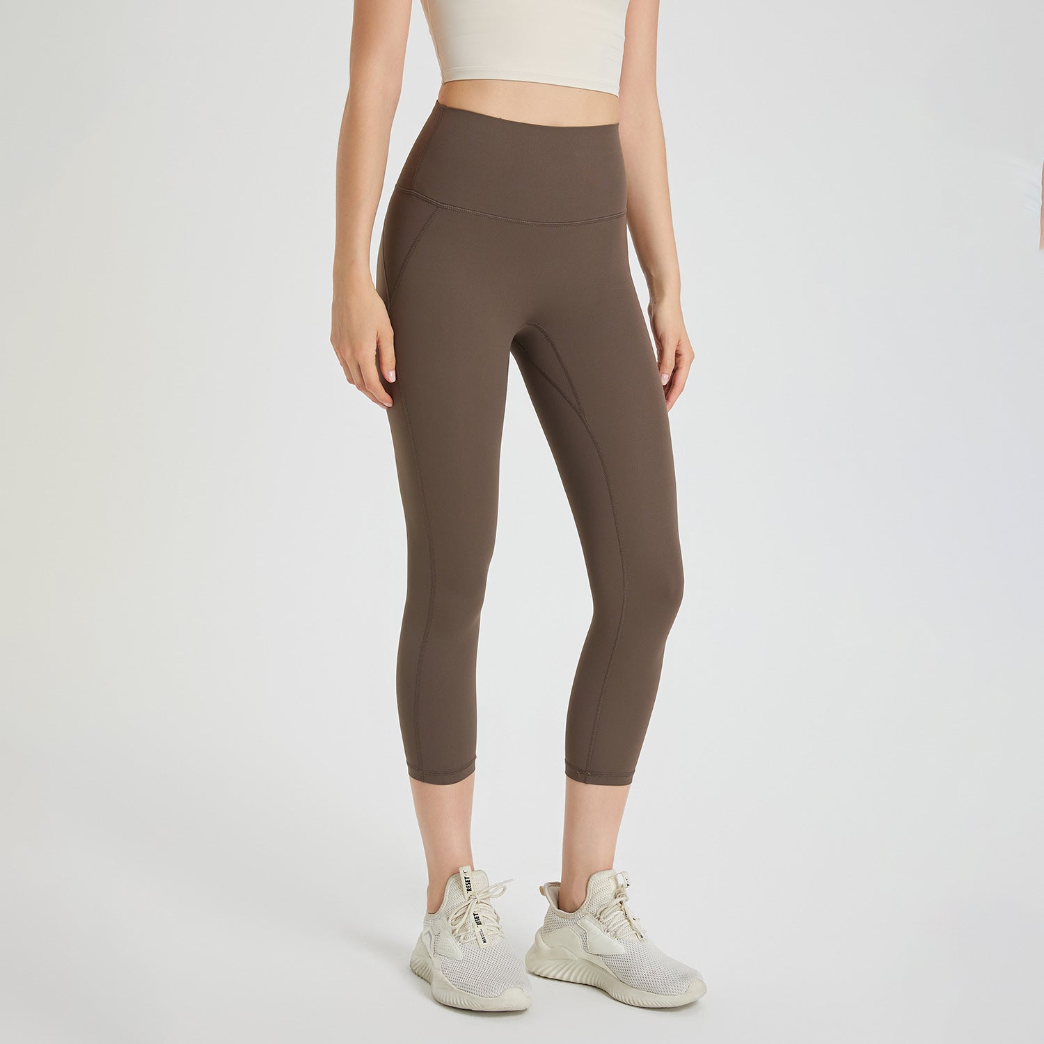 Pantalon de yoga une pièce Wear Free Underwear Zero Sense sans coutures, effet nude, taille haute, effet push-up, pour le fitness et le sport.